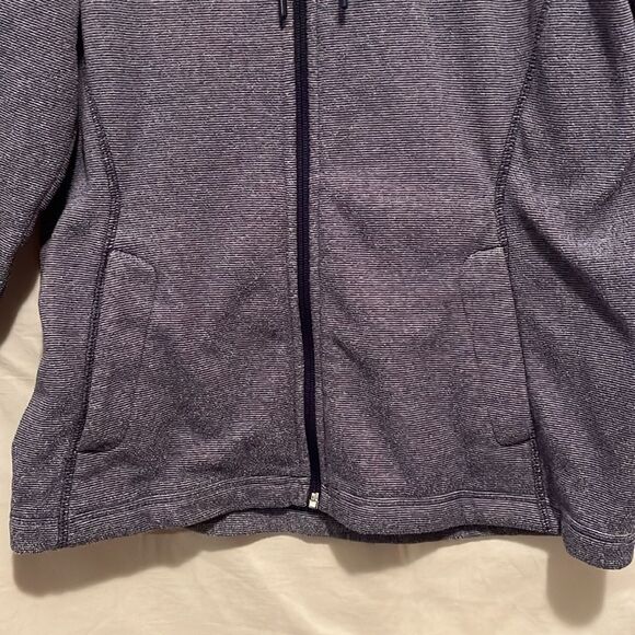 Purple The North Face Hooded Zip Up Sweatshirt - Picture 4 of 7